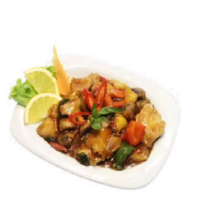 Fried fish with basil — Chi