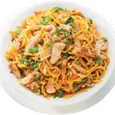 Noodles with chicken and garlic — Chi