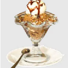 Moongi halvaa with ice cream — Chi