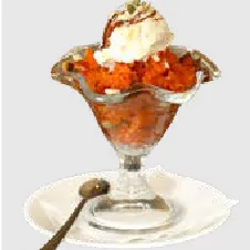 Gajar halvaa with ice cream — Chi