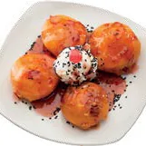 Fried apple / banana with ice cream — Chi