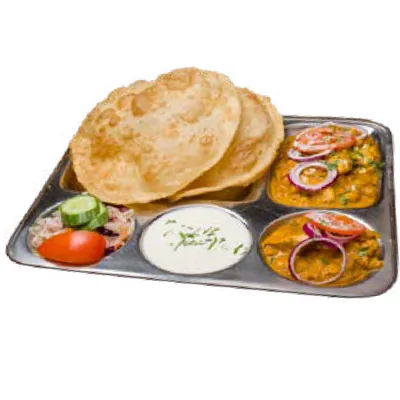 Chicken / potato and chickpea thali — Chi