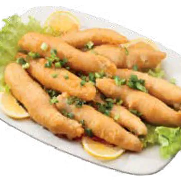 Chicken fillet fried in batter with sesame seeds — Chi