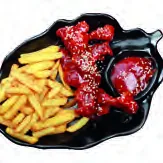 Chicken wings in honey sauce + noodles / rice / french fries — Chi Xpress